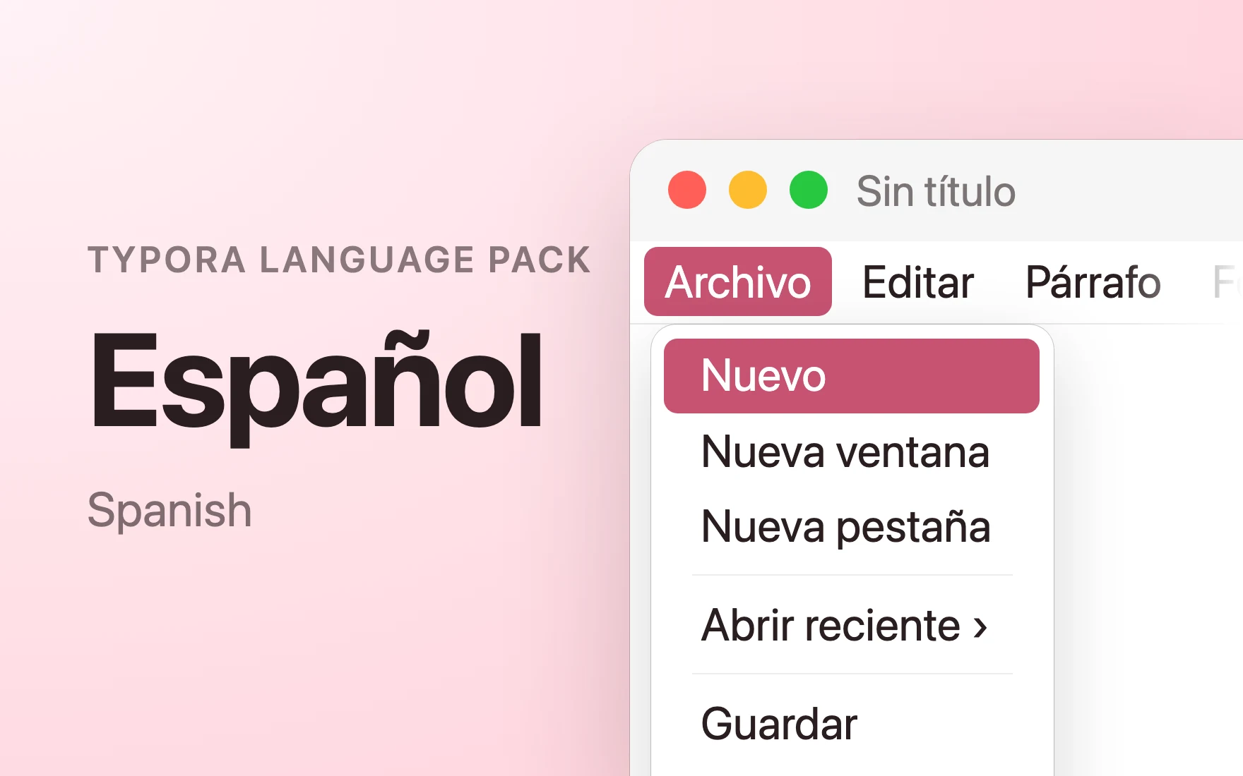 Español Language Pack in Typora
